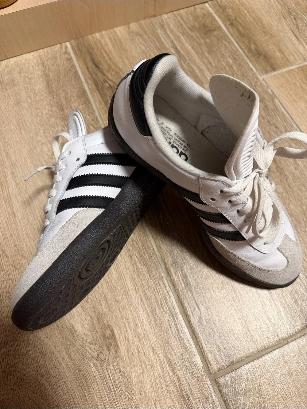 adidas Samba Retro White and Black Low-Top Sneakers
